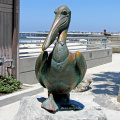 Antique decoration life size brass sculpture bronze pelican statue